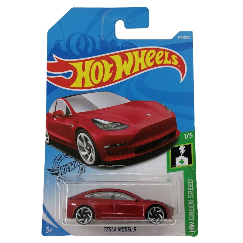 red tesla model 3 hot wheels