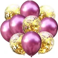 10PCS Metallic Color Birthday Wedding Party Latex Balloon Sequins Christmas Balloons decoration Baby Gold Party Decorations preview-3