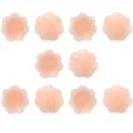 10x Reusable Silicone Petal Adhesive Nipple Cover Invisible Bra Pad Pasties New Self Adhesive Nipple Breast Pasties Cover#L35 preview-6