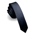 KAMBERFT Fashion Casual 4cm Slim Silk Tie Solid Color Black Red Ties Handmade Men Woven Skinny Necktie For Wedding Party preview-4