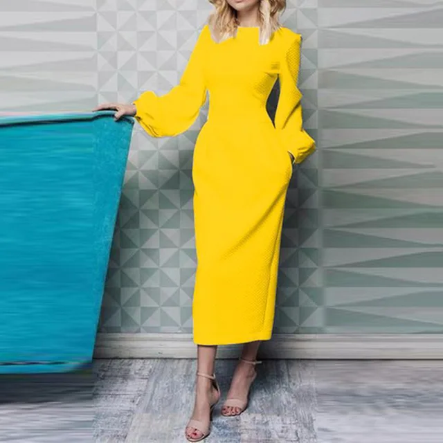 קנו שמלות | Autumn Bodycon Dress Women 