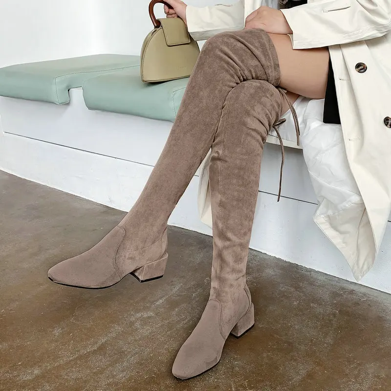 High knee boots nude Clearance