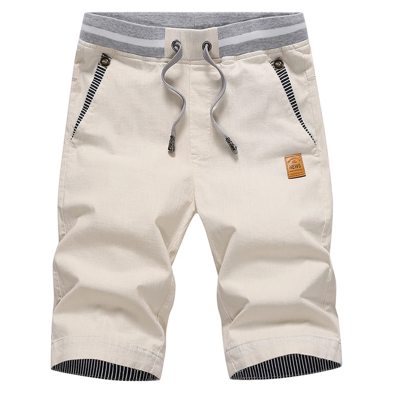 Linen Mens Shorts Newest Summer Casual 