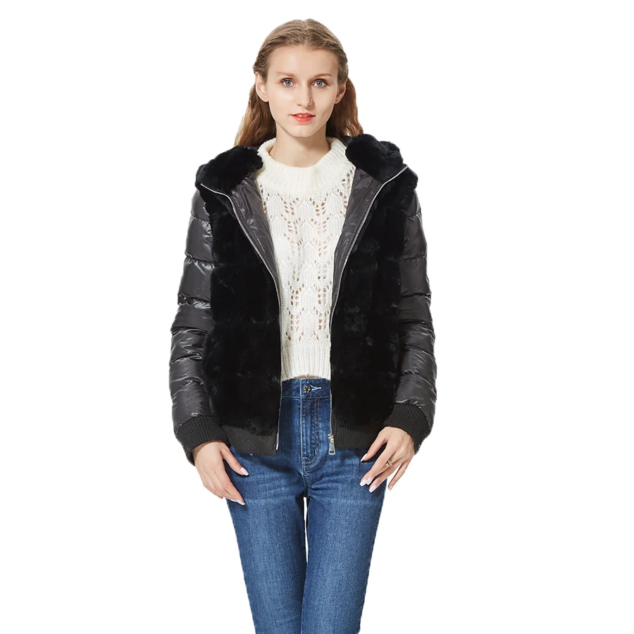 women's genuine fur bomber jackets