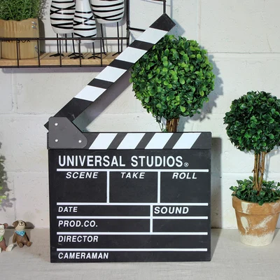 Bigger Size Film Director Clapper board Wooden Props DIY Materials ideo  Clapper Board Scene Clapperboard TV