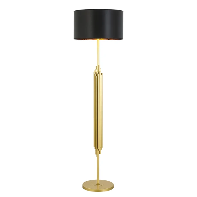 floor lamp with gold shade