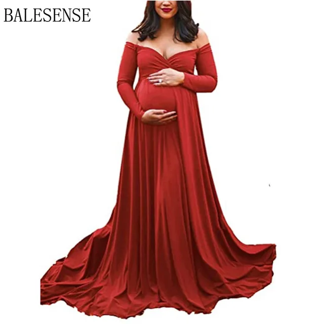 Maternity Off Shoulders Gown 