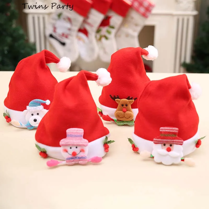 Twins Party Christmas Hats Santa Hats 