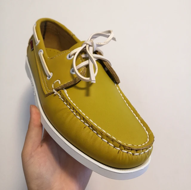 mens yellow driving shoes