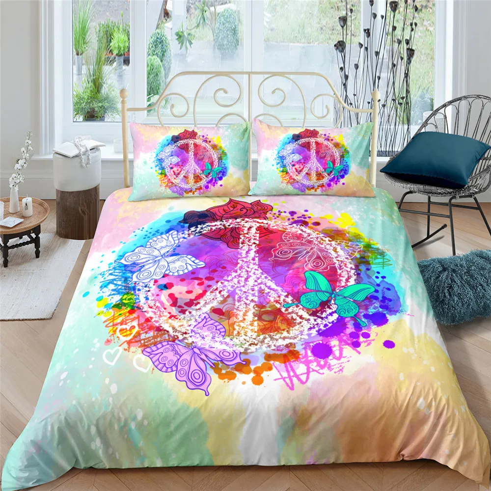 peace sign bedding sets full