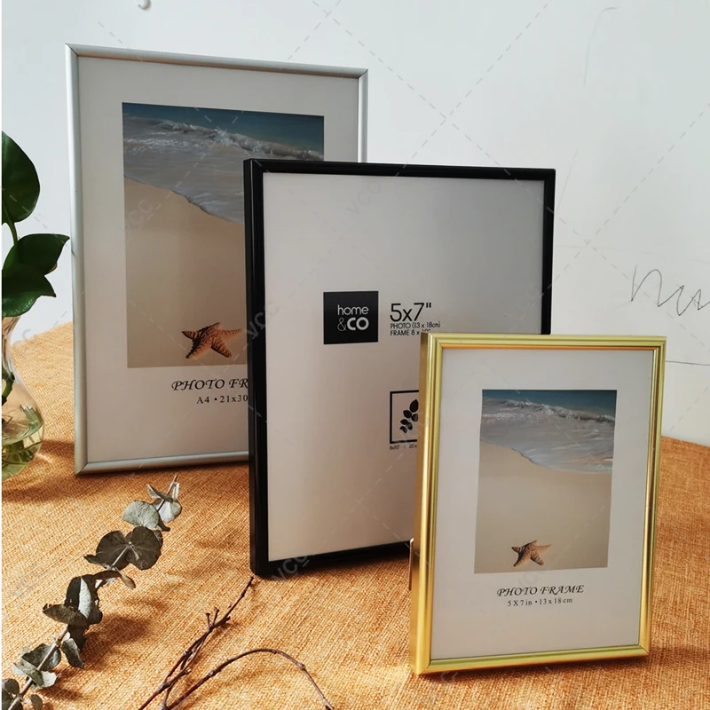 Picture Frame Metal Poster Frame Classic Aluminum Photo Frames For Wall  Hanging A3 A4 30x30 Certificate Frame VCC