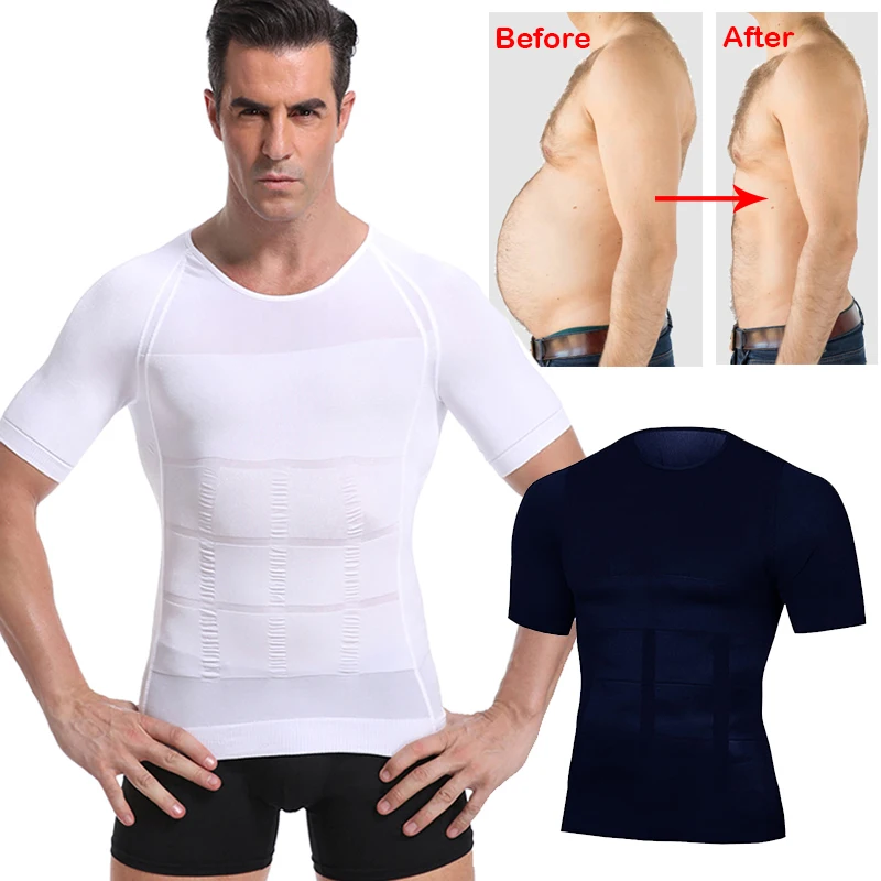 Men Shapewear Vest Seamless Abdomen Slim Shirt Classic Abs Belly