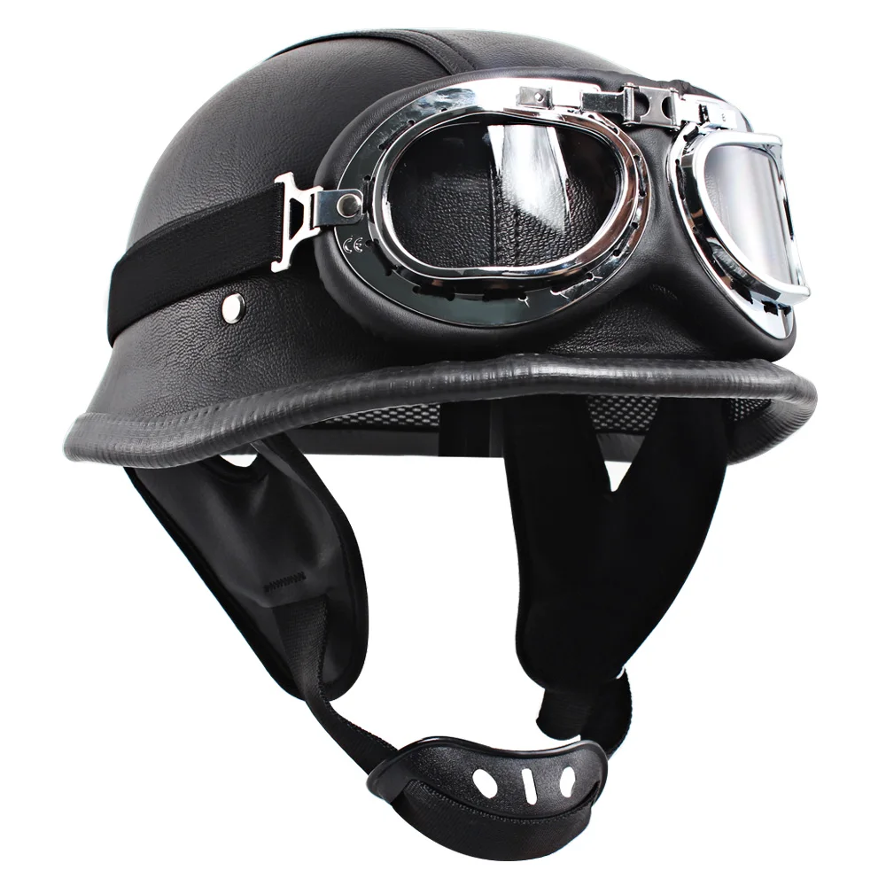 motorcycle helmet and glasses