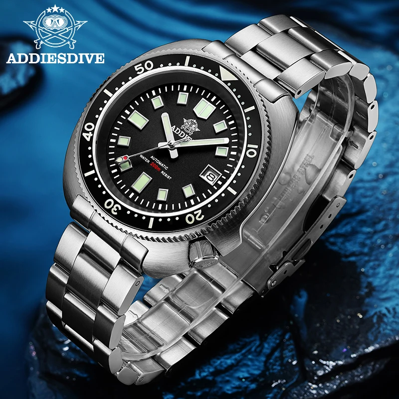 Acquistare Orologi da uomo | ADDIESDIVE Automatic Watch Steel Dive Watches  NH35A Sapphire Crystal Japan Watch STEEL DIVE Watch 200m C3 Luminous DIver  Watch