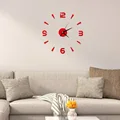 2022 New 3D Wall Clock Mirror Wall Stickers Fashion Living Room Quartz Watch DIY Home Decoration Clocks Sticker reloj de pared preview-4