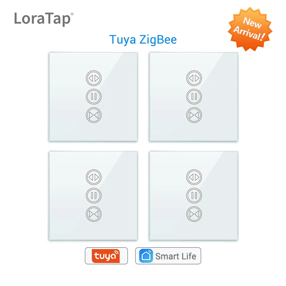 LoraTap Tuya Smart Life WiFi Curtains Blinds Switch Roller Shutters Motor  Switch Backlight Style Google Home Alexa Voice Control