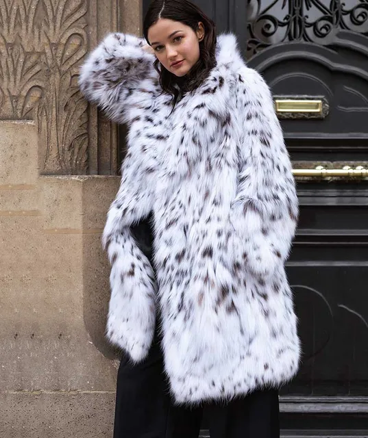 Medium Real LYNX Fur Coats