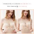Strapless Bra Drawstring Gather Lace Bras Invisible Bra Plus Size Large Cup Non-Slip Beautiful Back Sexy Women's Underwear preview-5