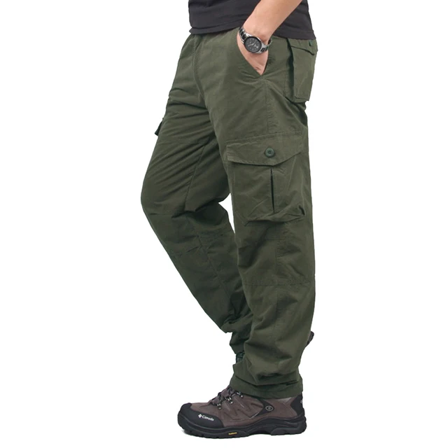 Men's Winter Thicken Fleece Cargo Pants 