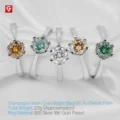 GIGAJEWE Moissanite 0.8ct 6.0mm EF VVS1 Round Cut 925 Silver 18K White Gold Plated Ring Prongs Setting  Woman Gift preview-4