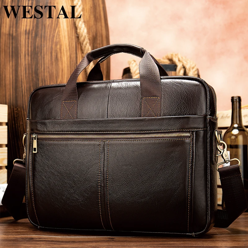 mens genuine leather laptop bag