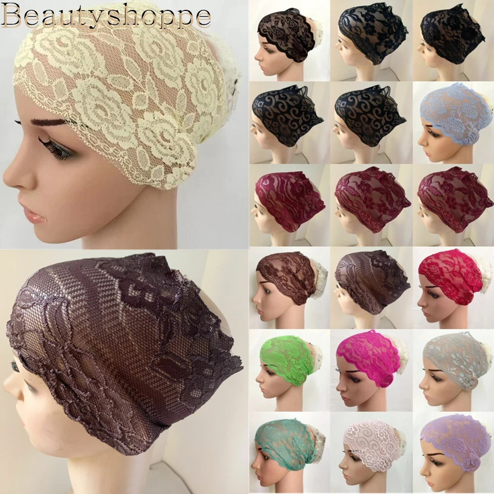 Muslim Women Head Scarf Lace Underscarf 