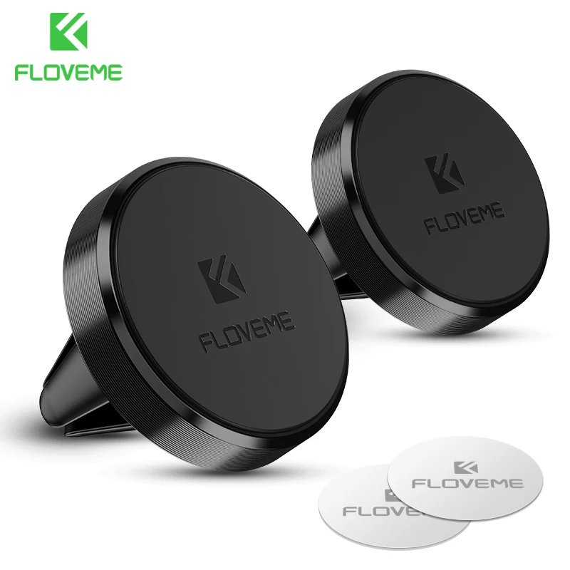 FLOVEME Universal Car Phone Holder Magnetic Air Vent Mount Stand 360 Rotation Mobile Phone Holder for iPhone 7 8 X Xs Max Xiaomi-animated-img