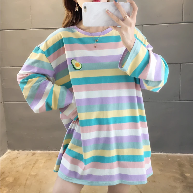 Pastel striped long sleeve shirt Clearance