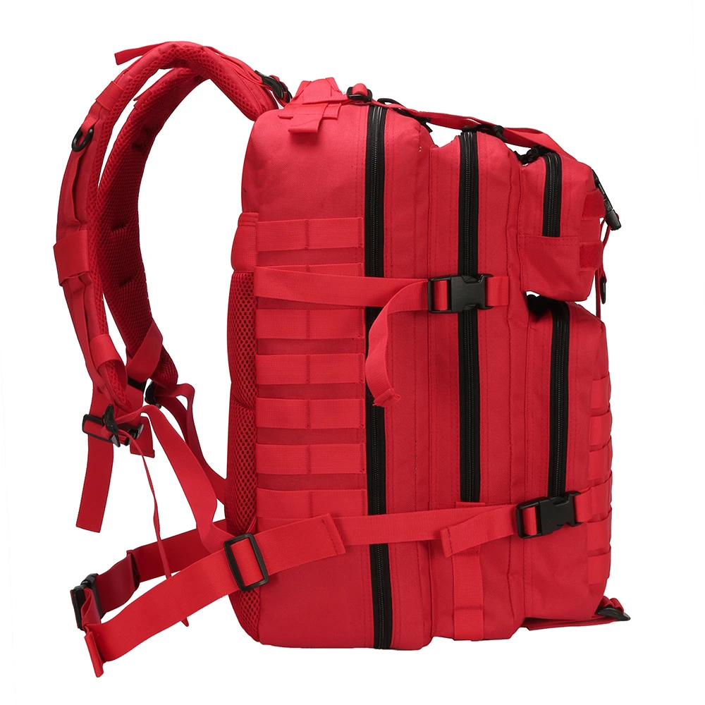 red tactical backpack