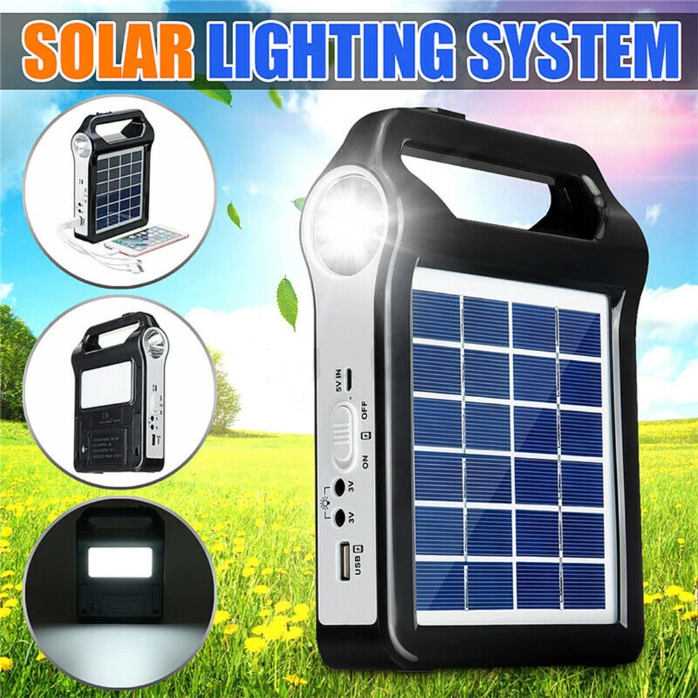 portable solar powered light and charger