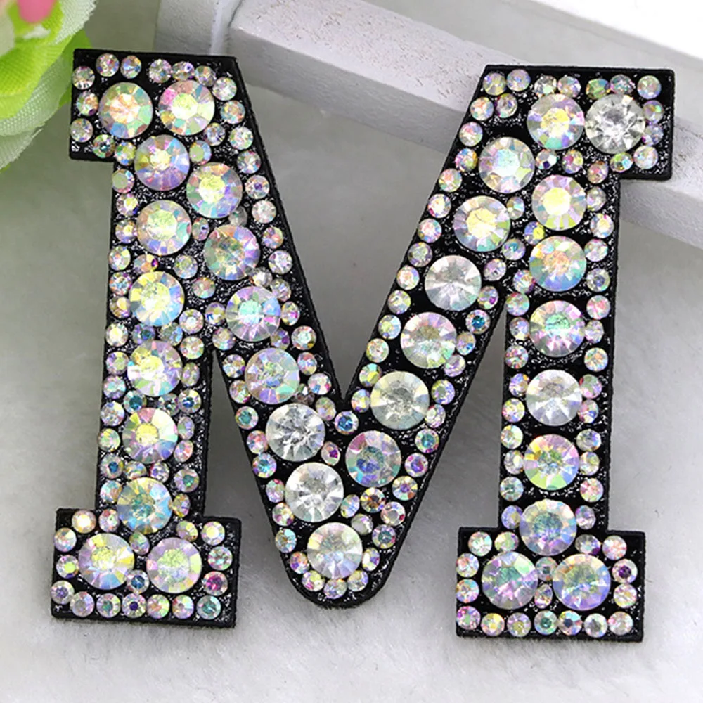 New 1Pc silver Color English Alphabet Letter A-Z Applique Iron On