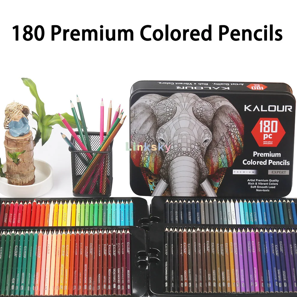 240/300 Pcs Oil Colored Pencils Set Professional Drawing Color