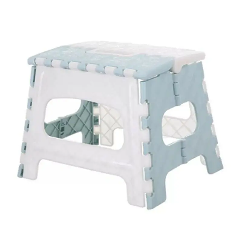 white plastic folding step stool