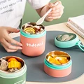 710ML Stainless Steel Lunch Box Drinking Cup With Spoon Food Thermal Jar Insulated Soup Thermos Containers Thermische lunchbox preview-4