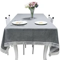 Table Cloth Rectangular/Round Tablecloths Solid Color Decorative Imitation Linen Table Cover Wedding Banquet Dinner Home Textile preview-3