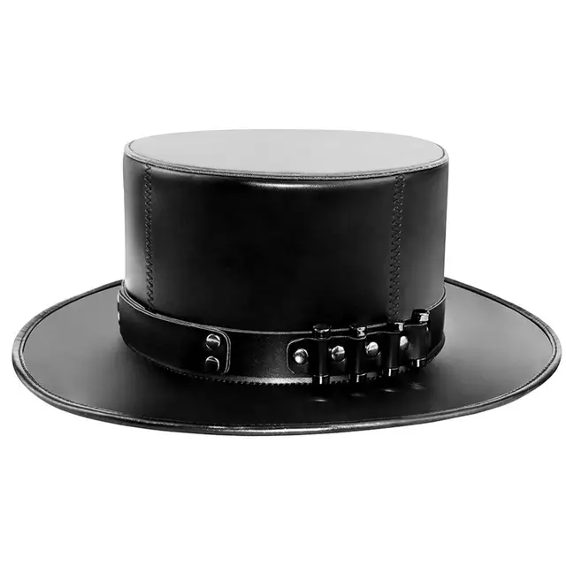 Unisex Adult Black Riveted PU Leather 