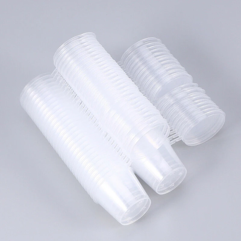 2 oz 60ml Clear Plastic Portion Cups With Lids, Souffle Cups