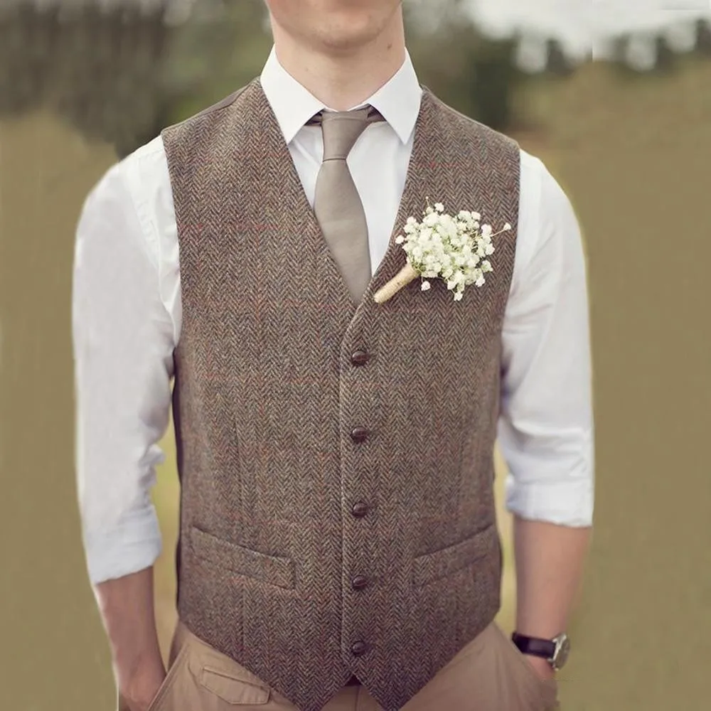 groom in vest