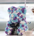 DIY Customized Artificial Flowers Rose Bear Multicolor Plastic Foam Teddy Valentines Day Gift Birthday Party Spring Decoration preview-5