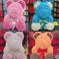 DIY Customized Artificial Flowers Rose Bear Multicolor Plastic Foam Teddy Valentines Day Gift Birthday Party Spring Decoration preview-4