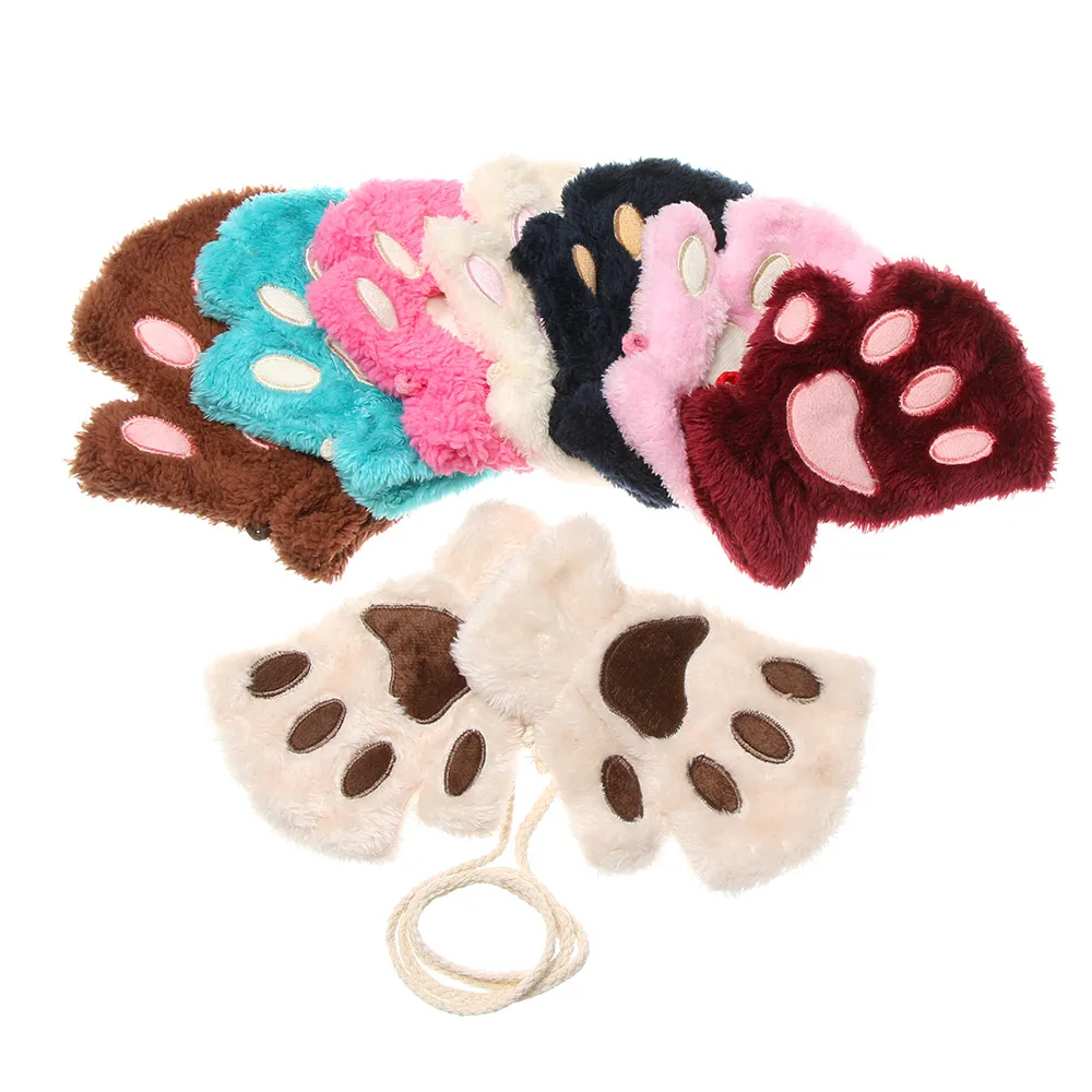 cat paw winter gloves