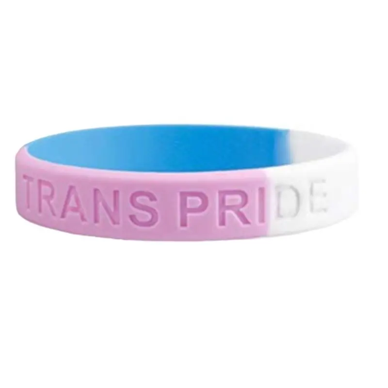 18 Types Unisex Rainbow Letters Sports Wristband Six-Color Gay Lesbian Pride Silicone Rubber Wristlet Bracelet Party Parade