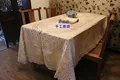 Low Profile of Glorious Gentle Exquisite Full Work Hand Embroidery  Wiredrawn Fine Hook Table Cloth Tablecloth Bed Cover preview-2
