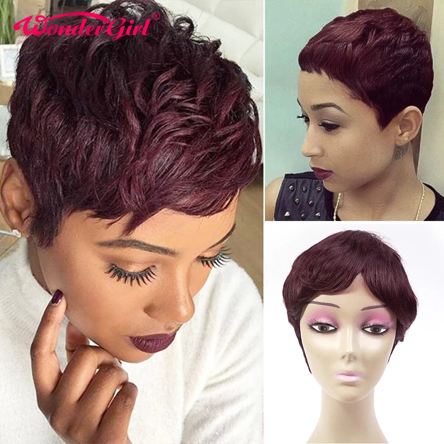 auburn pixie cut wig