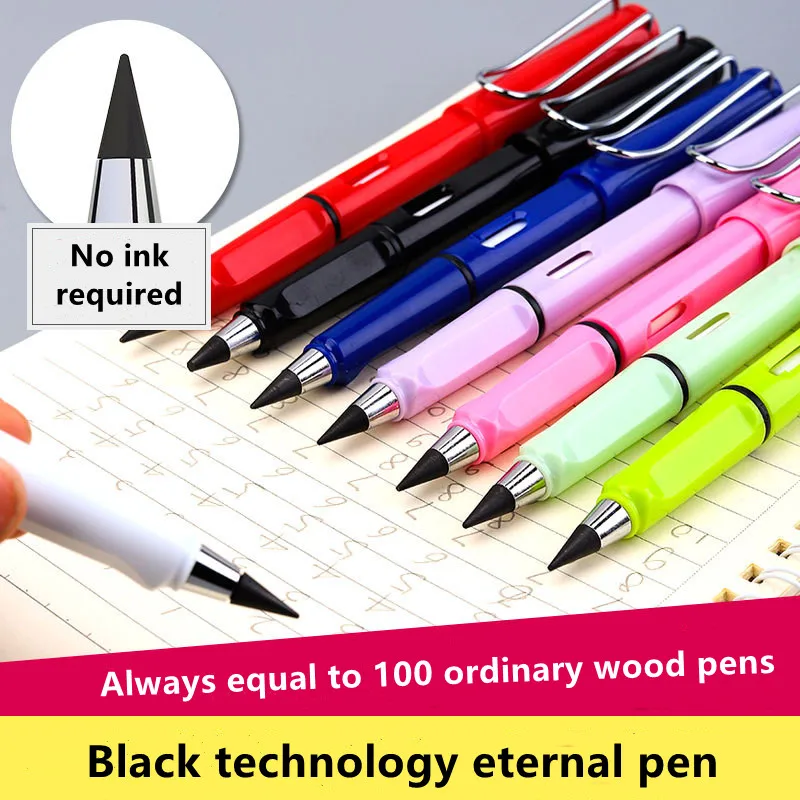 No ink Eternal pen cute detachable new pencil HB Erasable pencil Student writing pen Art pen kids Painting pen mechanical pencil preview-7