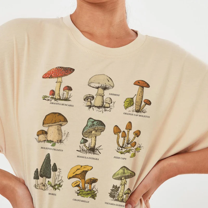 Купить Топы, футболки и блузки | Vintage Fashion Mushroom Print ...