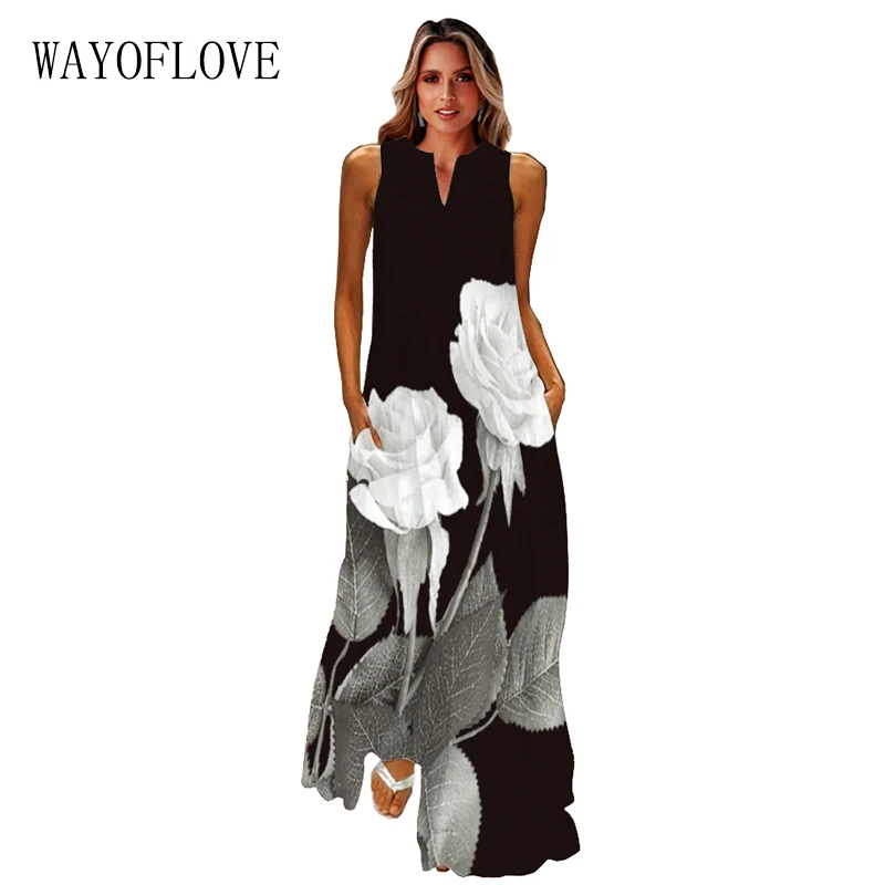 WAYOFLOVE 2022 Sleeveless Black Dress 