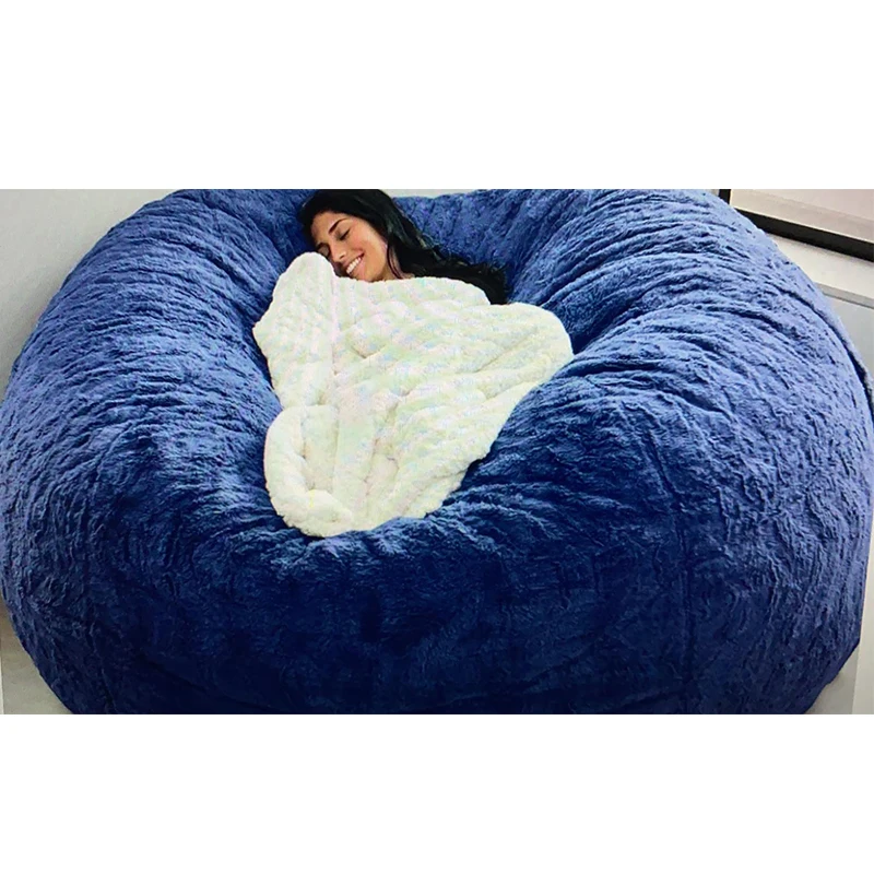 giant fuzzy bean bag bed