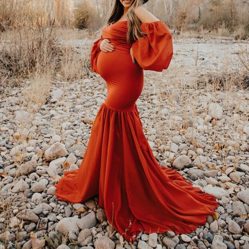 Maternity Dress for Photo Shoot Sexy 