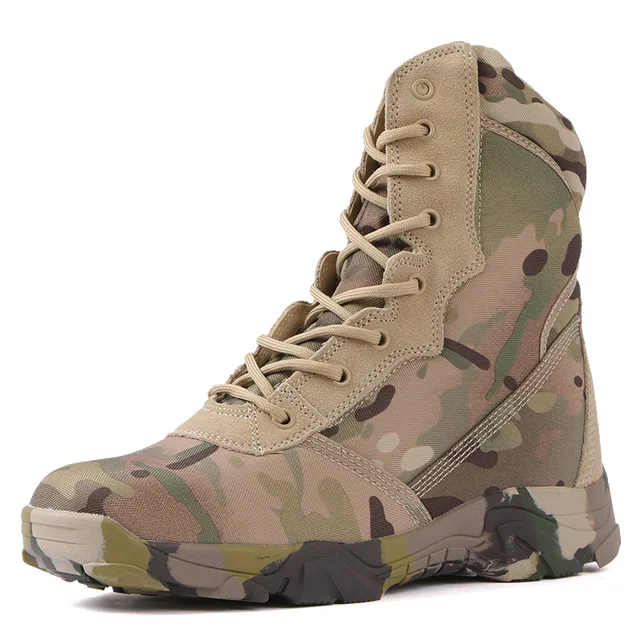 Camouflage Combat Military Boots Men 